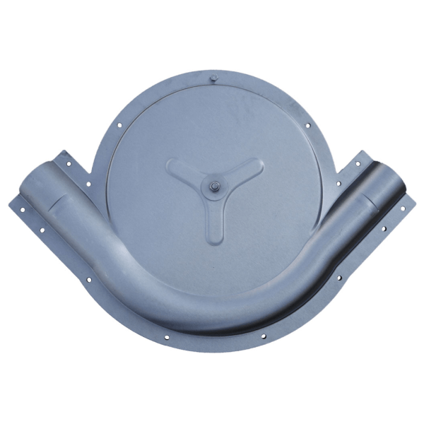 Поворотный угол 90° V2A с отклоняющим колесом из полиамида