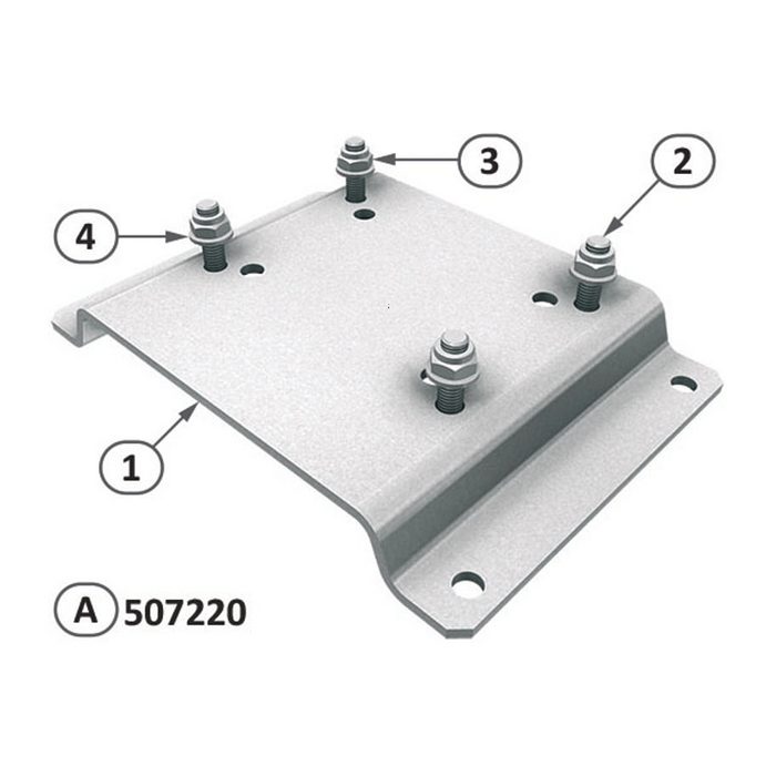 Оцинкованная опорная пластина для мотор-редукторов Ridder LogicDrive RLD80 SELF-LOCKING NUT M8