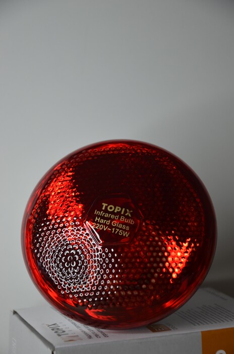 Лампа TOPIX PAR38 красная 175W - 220V, твердостекольная, патрон E27