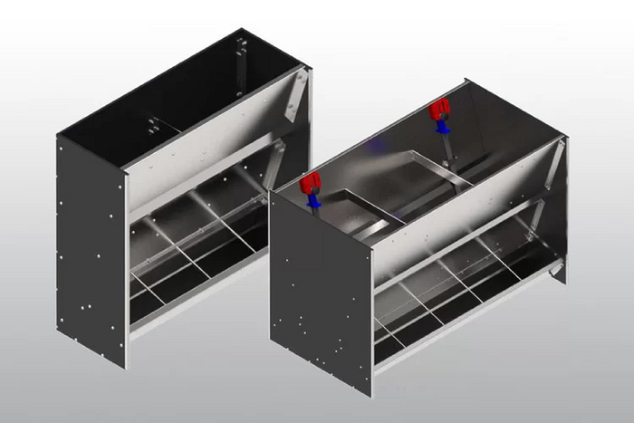 Коробчатая кормушка от отъема до откорма из НЖ-стали